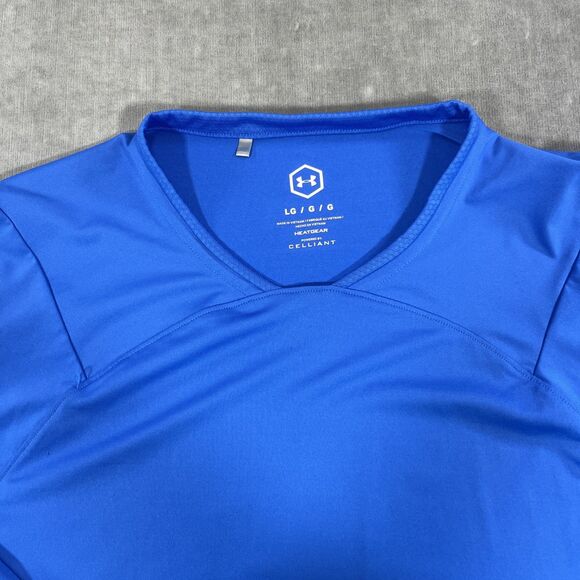 Under Armour Womens Large Blue‎ Celliant 3/4 Sleeve Compression Athletic Shirt - Picture 2 of 6